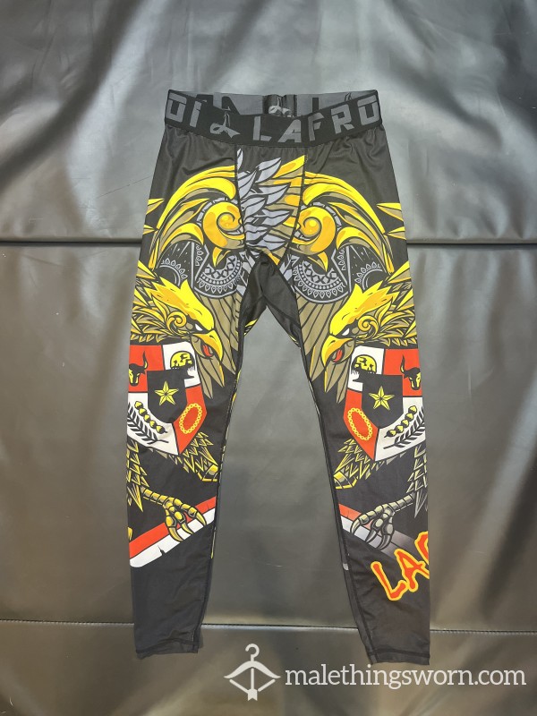 XL Lafroi Yellow + Black Jiu-Jitsu Compression Pants