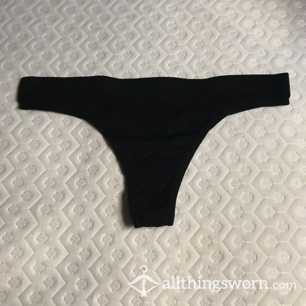 XL/XXL Black Nylon And Spandex Thong [BBW]