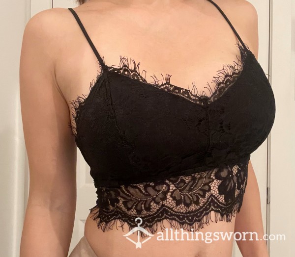 ❌Sold❌ Xs Black Lace Lingerie Top