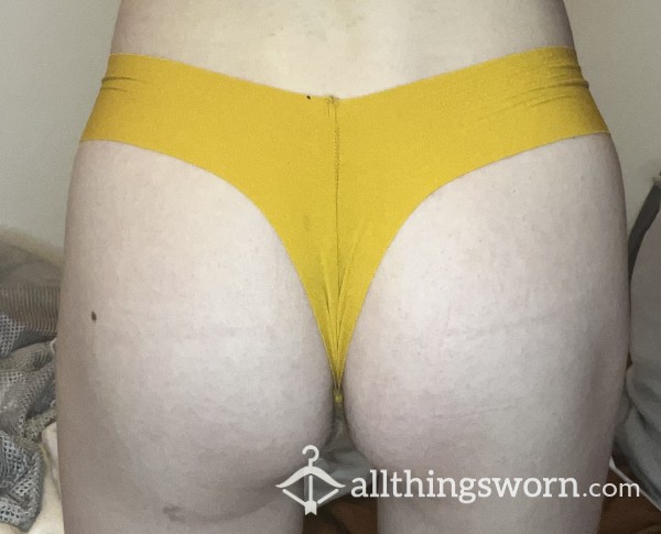 XS Yellow PINK Thong