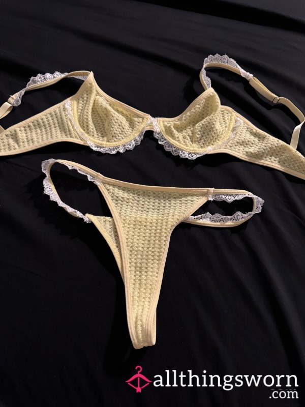 Yellow 2 Piece Bra And Panties