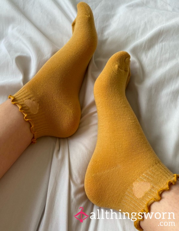 Yellow Ankle Socks, 48hr Wear 💦