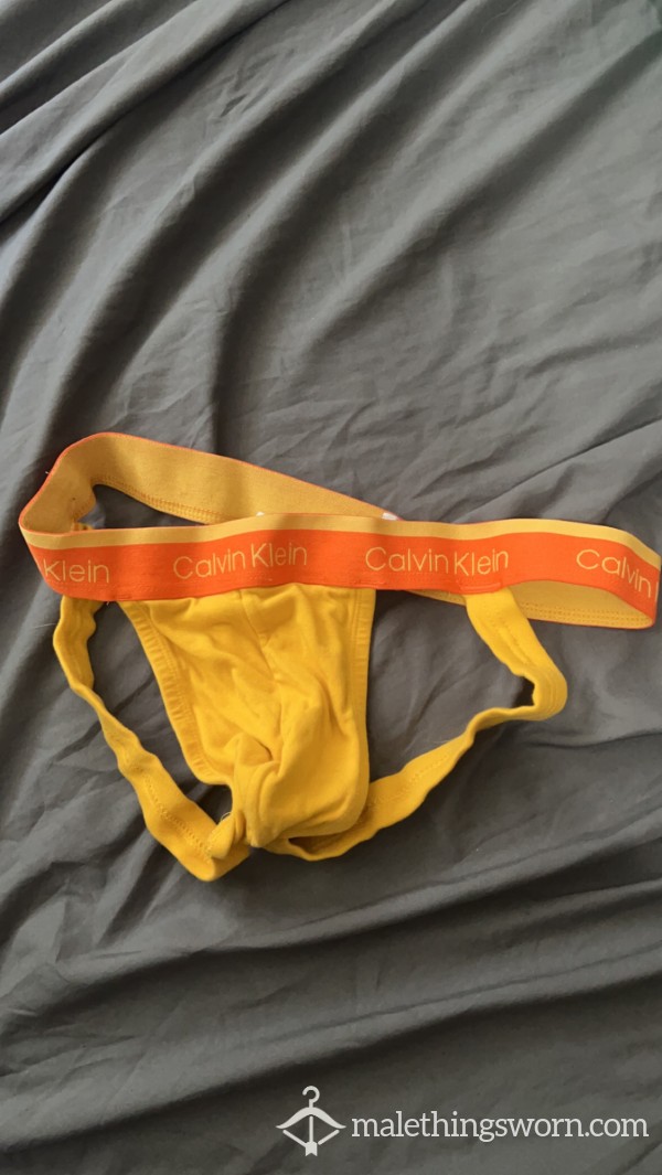 Yellow Calvin Klein Jock Strap