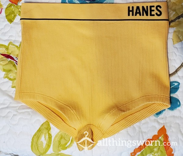 Yellow Nylon Boyshorts