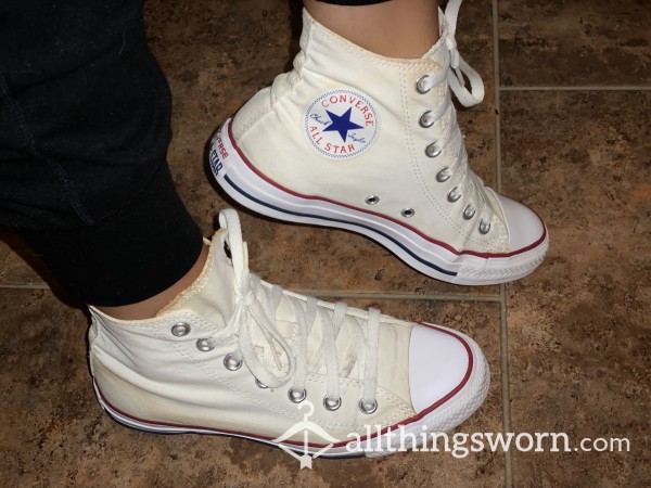 Yellowed-out Converse High Tops