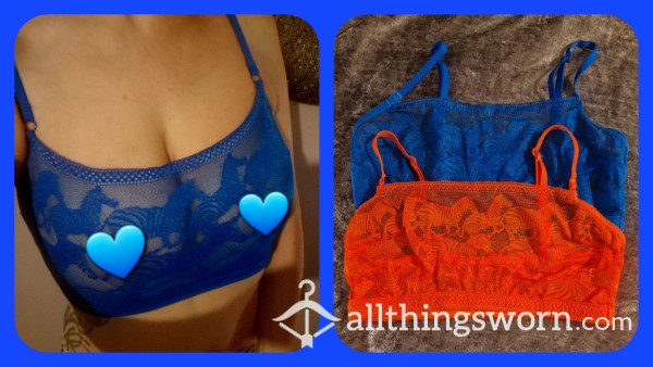 Zebra Lace Bralette 🧡💙